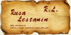 Rusa Leštanin vizit kartica